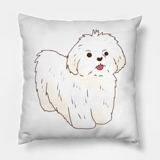 Cartoon Maltese Pillow