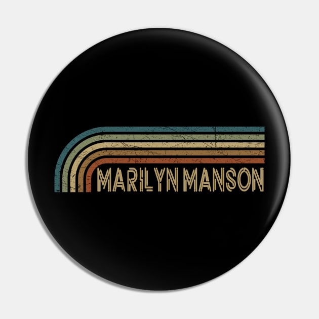 Marilyn Manson Retro Stripes Pin by paintallday