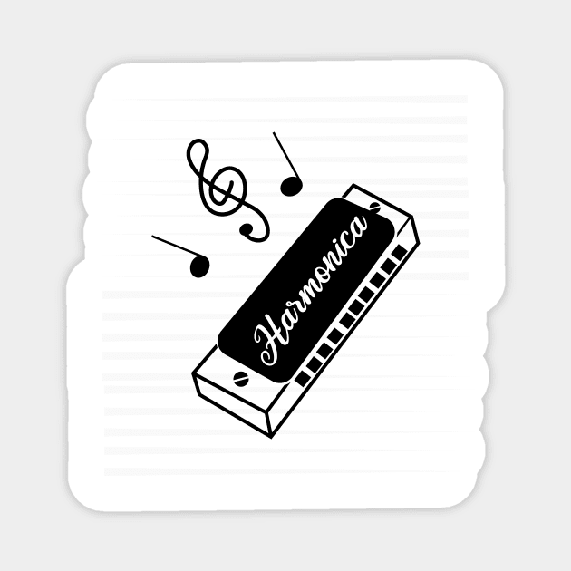 Harmonica Music Magnet by kelnan