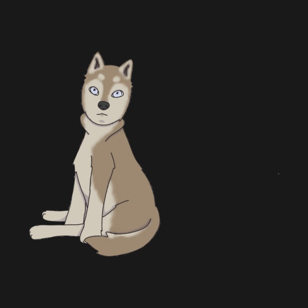 Brown Husky by PetsOnShirts