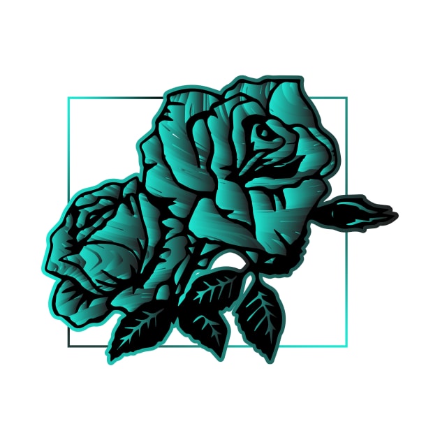 embroidery style rose by StormerLTD