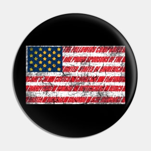 Uhmerican Flag Idiocracy Pin