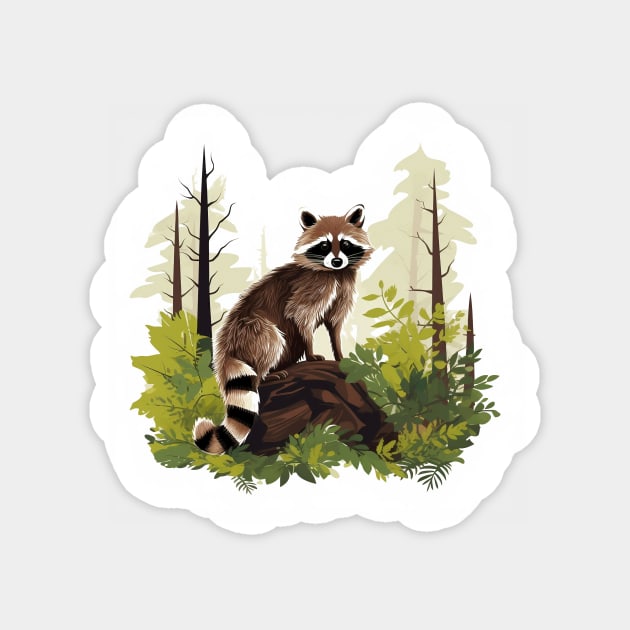 Raccoony Cuteness Magnet by zooleisurelife