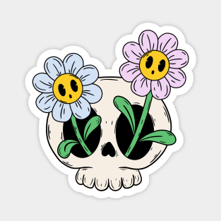 Skull flowers Magnet