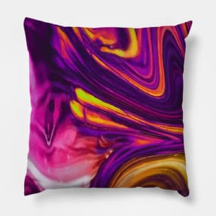 Mixture of acrylic paints Pillow