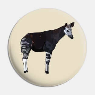 Okapi cartoon illustration Pin