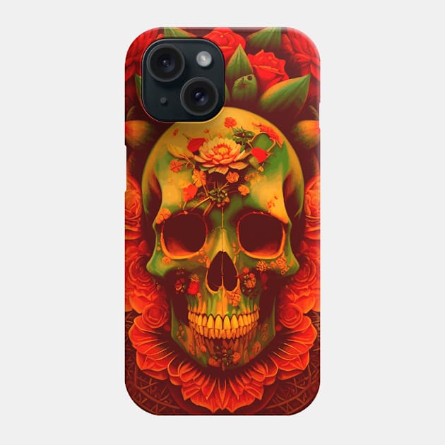 Vintage Skull Art Phone Case by Vintagiology