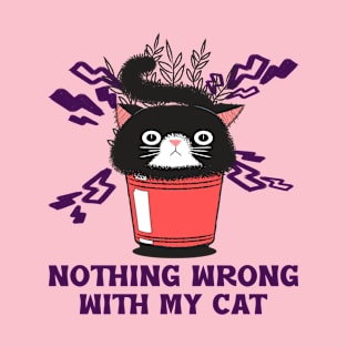 There is nothing wrong with my cat funny cat design for cat lovers T-Shirt