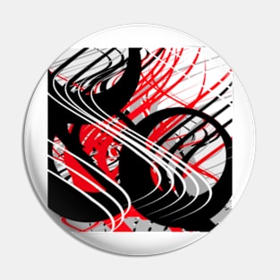 life silver white red black abstract geometric digital painting Pin