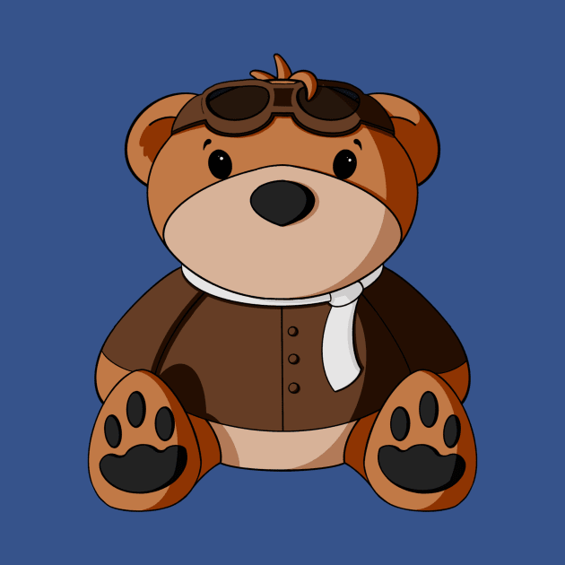 Aviator Teddy Bear by Alisha Ober Designs