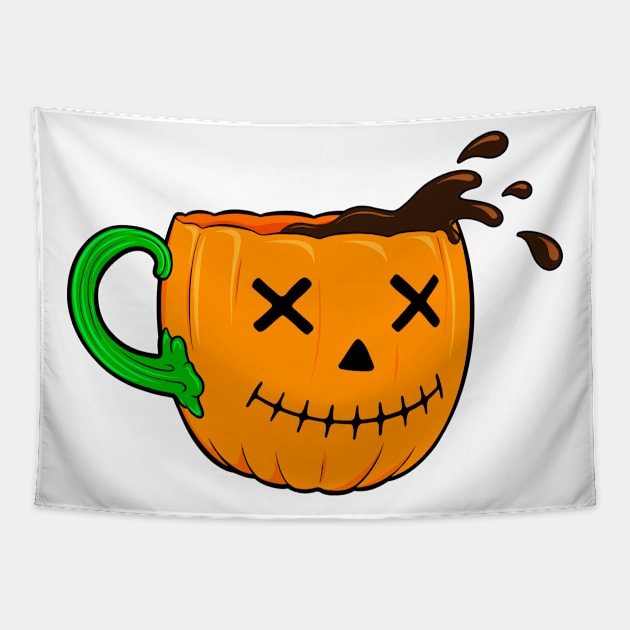 Halloween Coffee Cup Tapestry by Barnabas