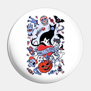 Happy Halloween (blue) Pin