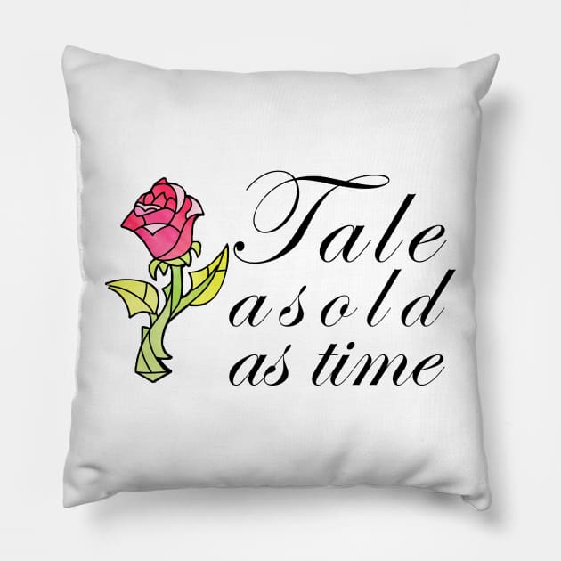 Tale as old as time Pillow by yaney85