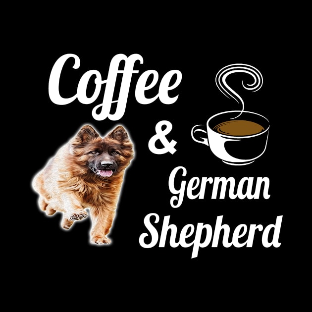 Coffee And German Shepherd by Uris