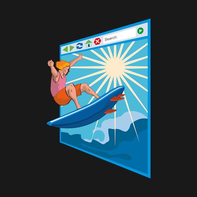 Surfing on Internet Retro by retrovectors