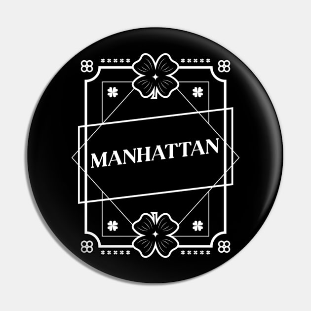 Manhattan New York NY Vintage Fancy Manhattan NYC retro Pin by euheincaio