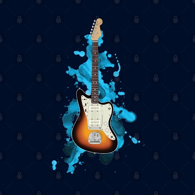 Offset Style Electric Guitar Sunburst Color by nightsworthy