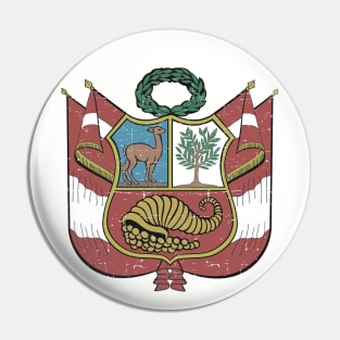 Escudo del Perú - Peru coat of arms - vintage design Pin