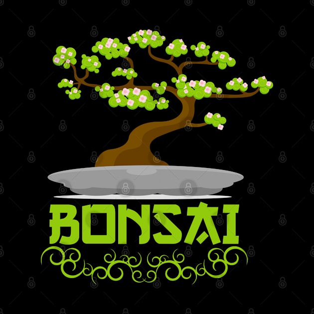 bonsai tree artificial Japanese kanji by onalive