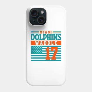 Miami Dolphins Waddle 17 American Flag Football Phone Case