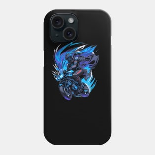 Blue Motorcycle Phone Case