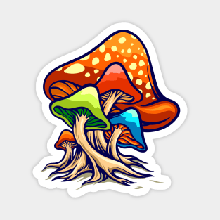 Trippy Shroom Group Magnet