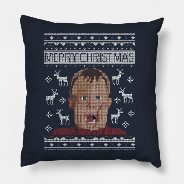 Home Alone Kevin Christmas Knit Pillow by Nova5