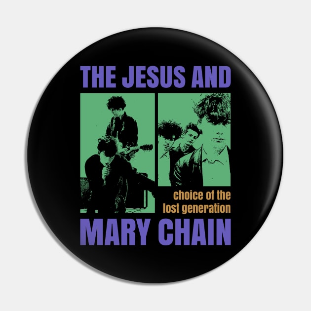 Jesus And Mary Chain - 80s Fan made Pin by fuzzdevil
