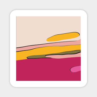 Original abstract modern minimalist design art Magnet