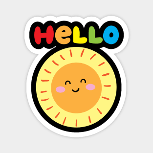 Rainbow Hello Sun Magnet