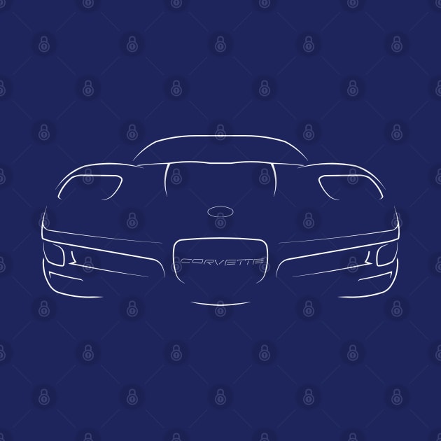 Chevy C5 Corvette - front stencil, white by mal_photography