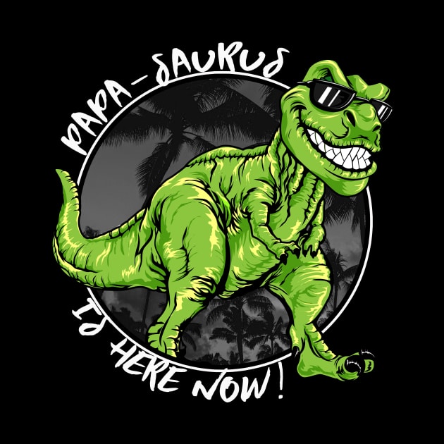 T-Rex Dino Papapasaurus SHIRT Daddy Father's Day Father by ELFEINHALB