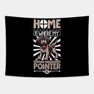 Home is with my German Wirehaired Pointer Tapestry