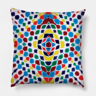 Dimond Dots Rainbow Tie Dye Pillow