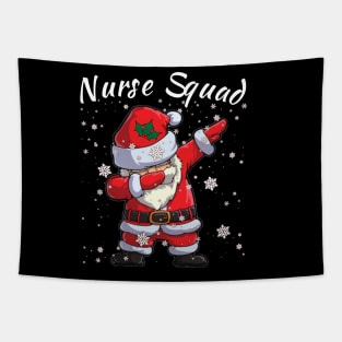 Nurse Squad Dabbing Santa Tapestry