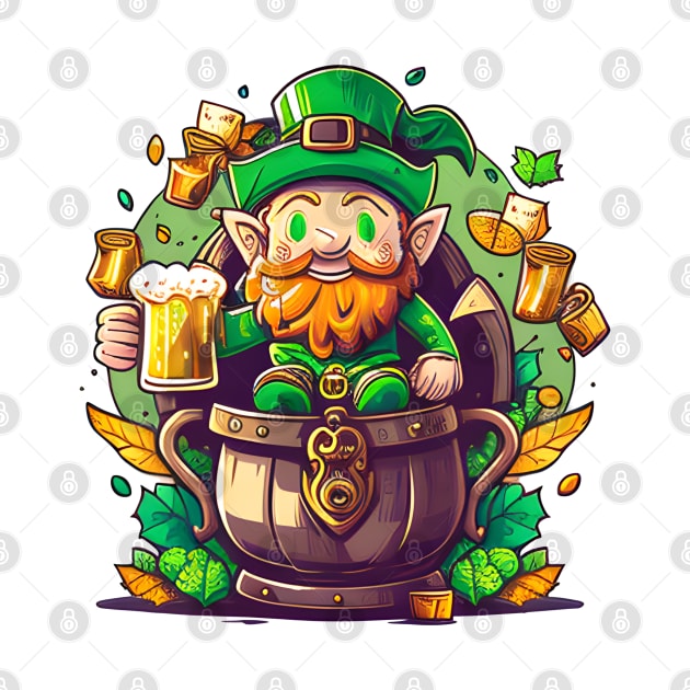 Funny Cute Leprechaun St. Patrick's Day by Johnathan Allen Wilson