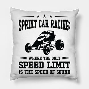 Sprint Car Dirt Track Racing Pillow