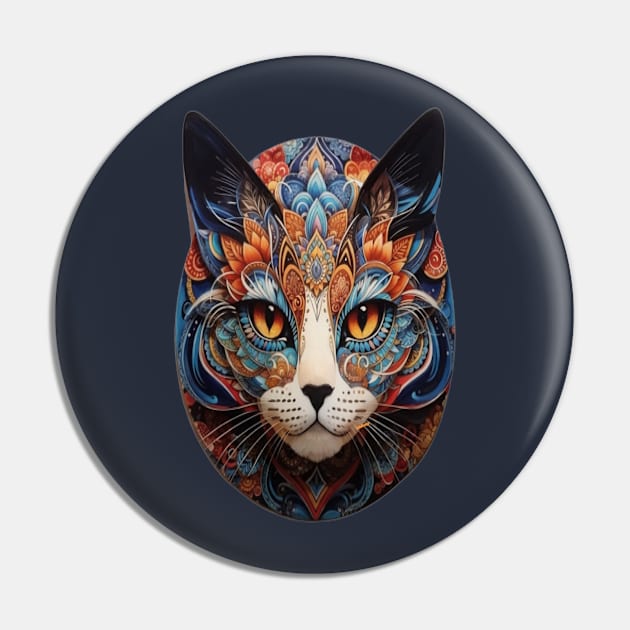 cat  Mandala Animal Ilustration Pin by Lebihanto