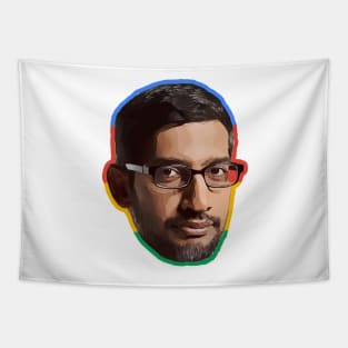 Sundar Pichai Vector Art Tapestry