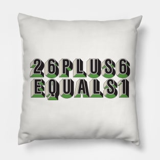 26 + 6 = 1    Irish Independence Design Pillow