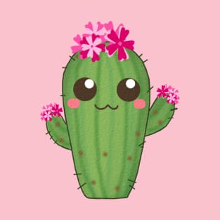 Kawaii Cute Cactus Plant T-Shirt