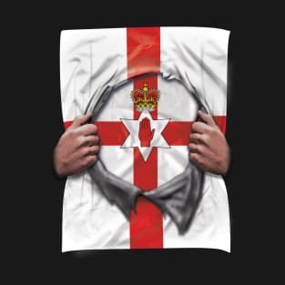 Northern Ireland Flag English Flag Ripped - Gift for Irish From Northern Ireland T-Shirt