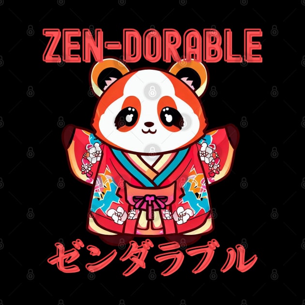 Zen-dorable red panda by Japanese Fever