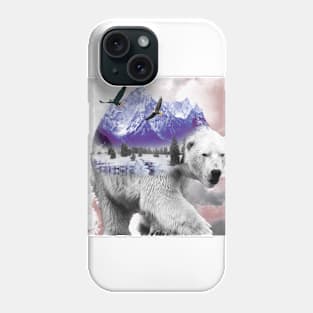 Polar Bear Arctic Mountains Fantasy Art Phone Case