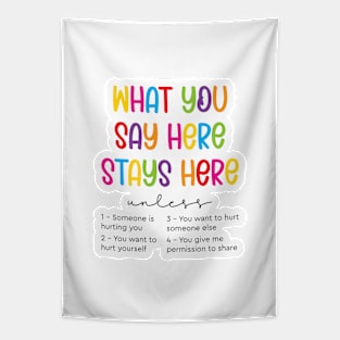 What You Say Here Stays Here Tapestry