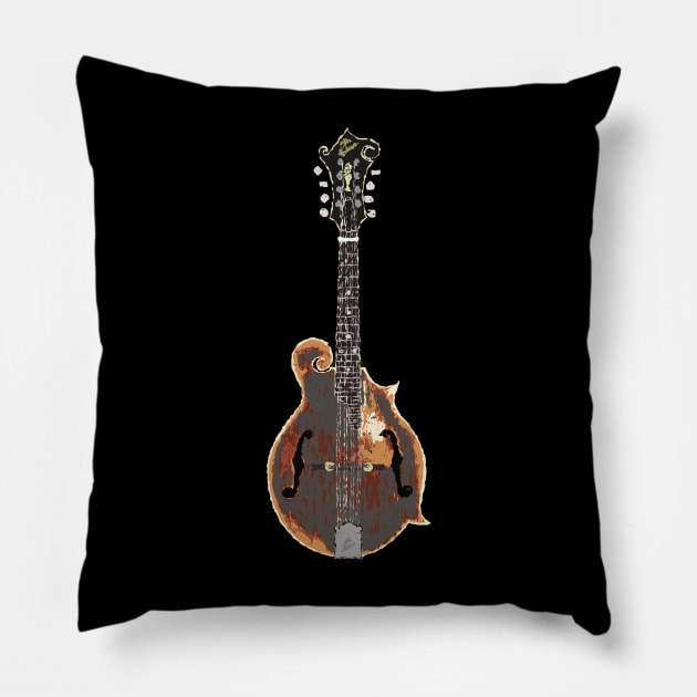 Bill Monroe Iconic Mandolin Pillow by Daniel Cash Guitar