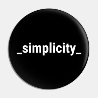 Simplicity Pin