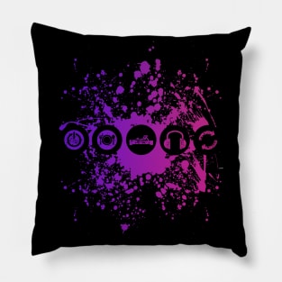 Eat Sleep Techno Repeat Purple Pillow