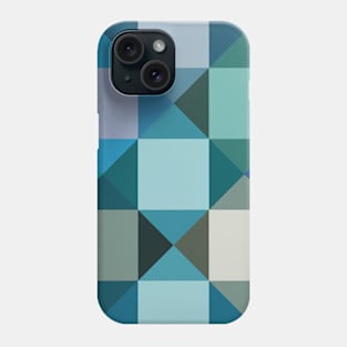 Abstract Tiles - blue tones Phone Case