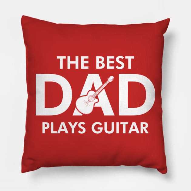 Guitar Playing Dads Best Dad Gift For Guitarist Dads Pillow by Originals By Boggs